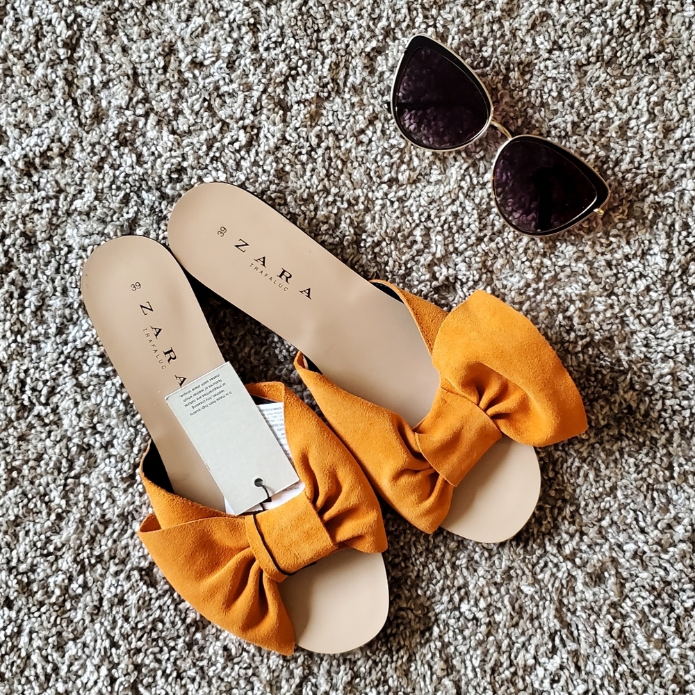 NWT ZARA leather sandals